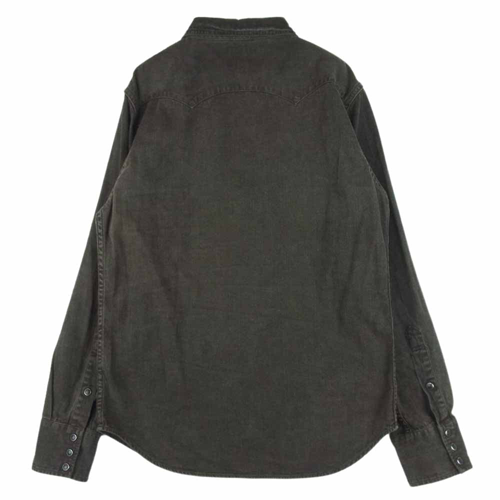 STUDIO D’ARTISAN ステュディオダルチザン 5671 古代染色技法 ウエスタン 長袖 シャツ ブラウン系 D.BR 38【中古】