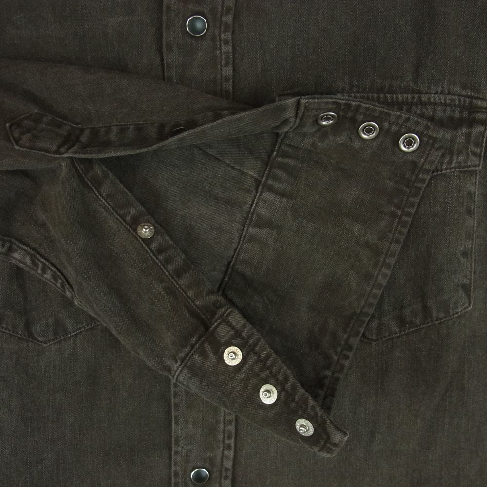 STUDIO D’ARTISAN ステュディオダルチザン 5671 古代染色技法 ウエスタン 長袖 シャツ ブラウン系 D.BR 38【中古】