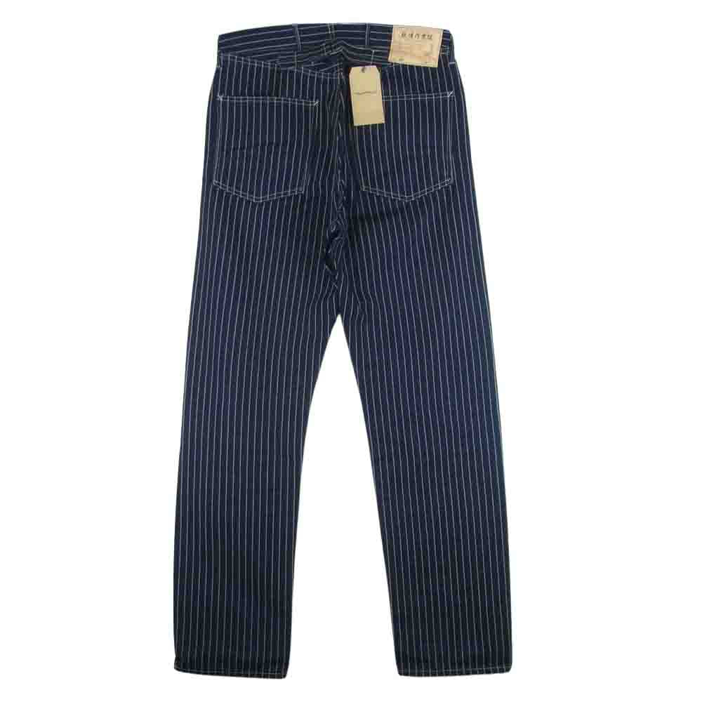 STUDIO D’ARTISAN ステュディオダルチザン 1849 レイルロード ウォバッシュ ストライプ ワーク パンツ ネイビー系 31【美品】【中古】