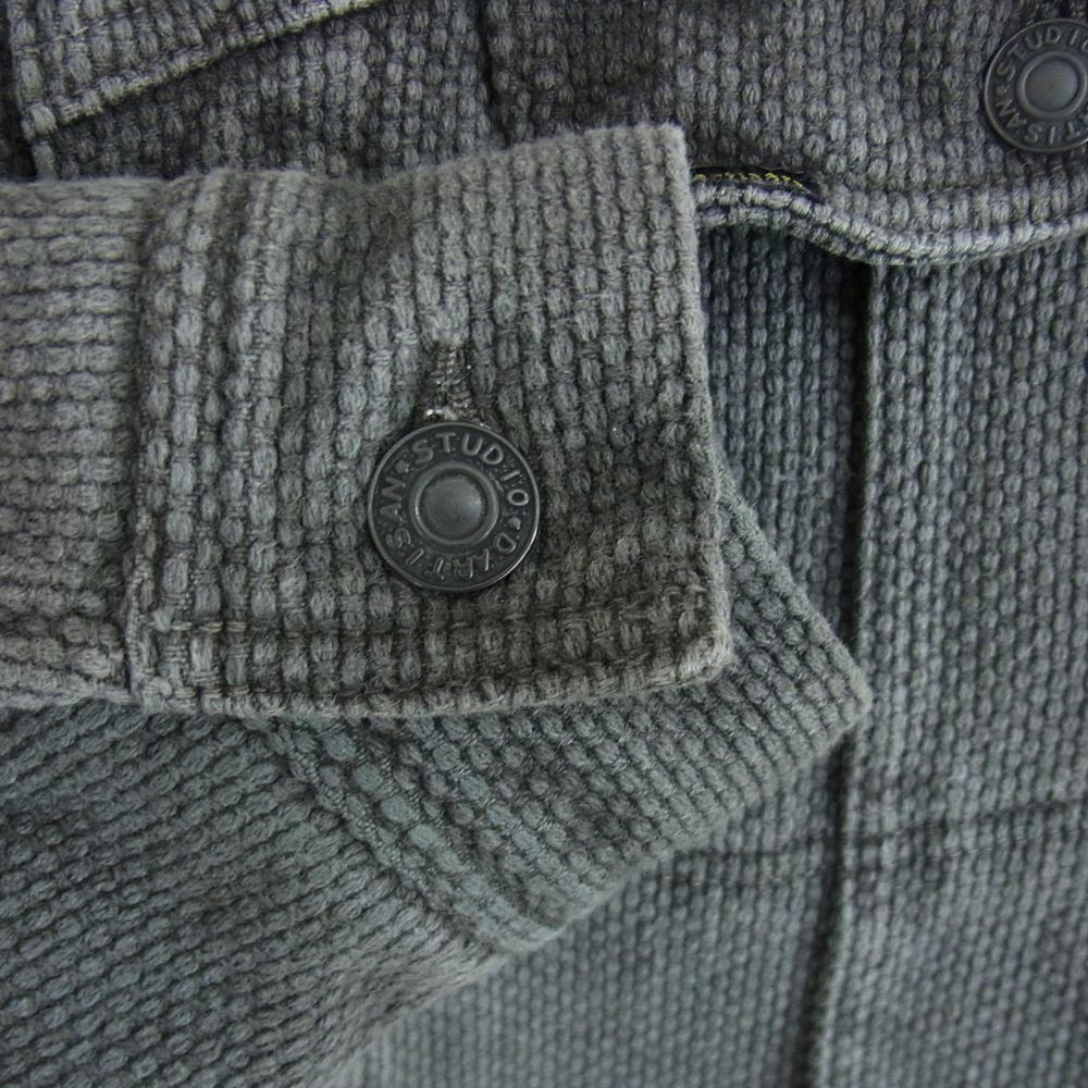 STUDIO D’ARTISAN ステュディオダルチザン 4539 草木染め刺し子 ブランケット カウボーイ ジャケット グレー系 38【美品】【中古】