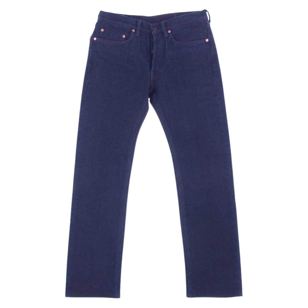 STUDIO D’ARTISAN ステュディオダルチザン D4522 D1830 KAKISHIBU SASHIKO 柿渋染め 刺し子 デニム ジャケット パンツ セットアップ インディゴブルー系 38【美品】【中古】