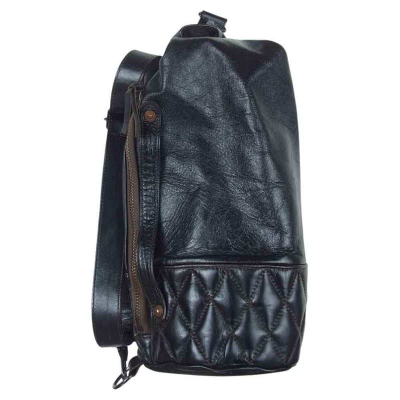 TOY'S McCOY トイズマッコイ TMA2207 LEATHER DUFFLE SACK レザー ダッフル サック ショルダー ボディ バッグ ブラック系【中古】