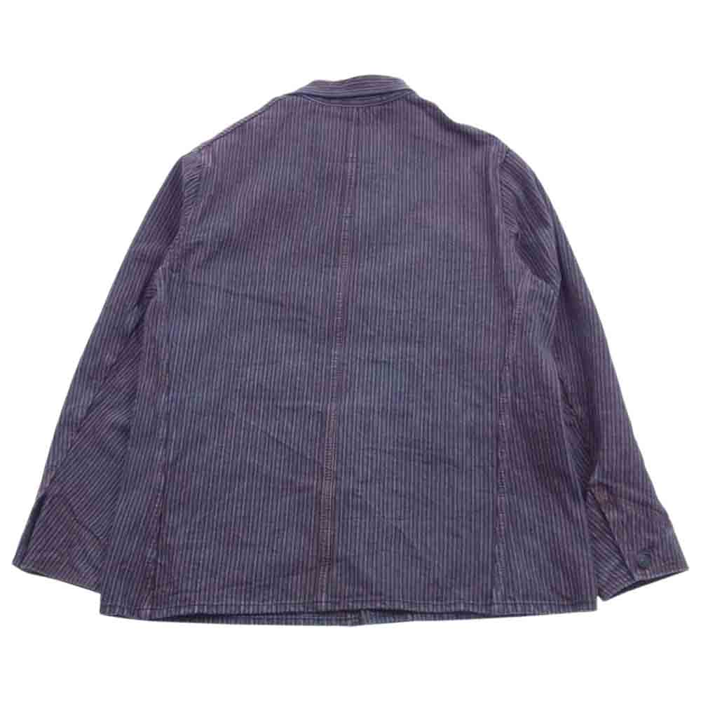 STUDIO D’ARTISAN ステュディオダルチザン 4524 1831 KAKISHIBU DENIM HICKORY COVERALL 柿渋デニム ランダム ヒッコリー カバーオールジャケット パンツ セットアップ ブラウン系 38 パンツ32【美品】【中古】