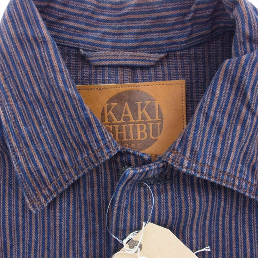 STUDIO D’ARTISAN ステュディオダルチザン 4524 1831 KAKISHIBU DENIM HICKORY COVERALL 柿渋デニム ランダム ヒッコリー カバーオールジャケット パンツ セットアップ ブラウン系 38 パンツ32【美品】【中古】