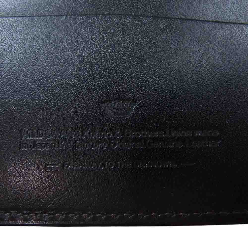 WILDSWANS ワイルドスワンズ WINGS ウィング サドルプルアップレザー 二つ折り財布 ブラック系【中古】