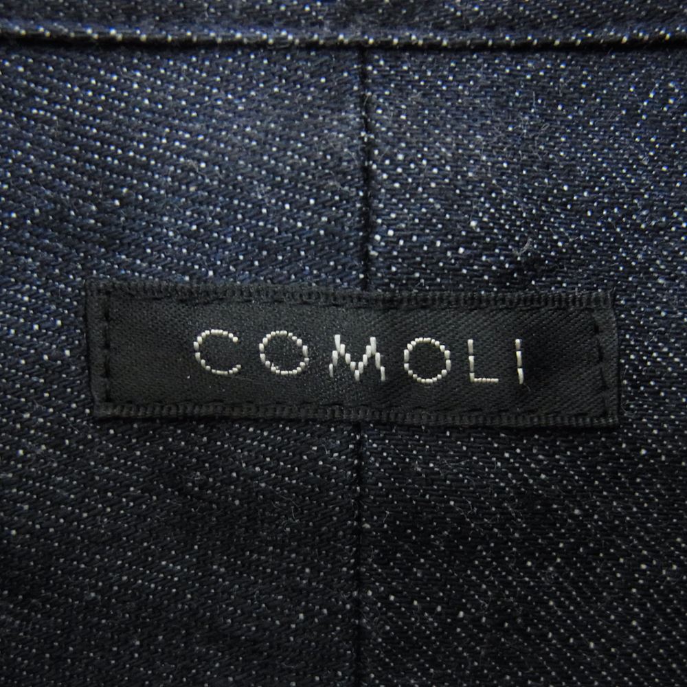 COMOLI コモリ 22AW W03-02004 デニム コモリ シャツ  ネイビー系 2【美品】【中古】