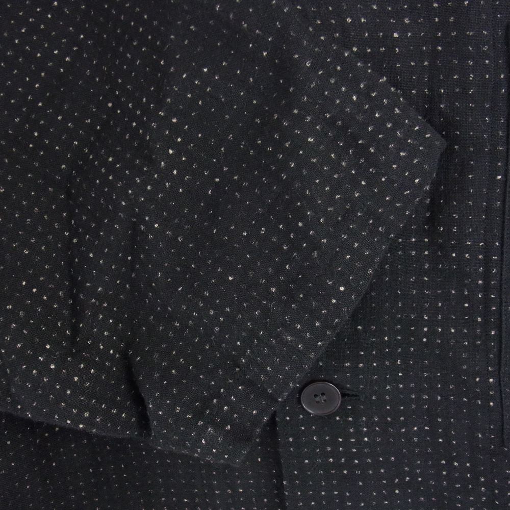 COMOLI コモリ 23SS X01-01027 リネンドット シャツジャケット ブラック系 2【美品】【中古】