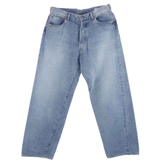 COMOLI コモリ 23SS X01-03004  5P ブリーチ デニムパンツ インディゴブルー系 2【極上美品】【中古】