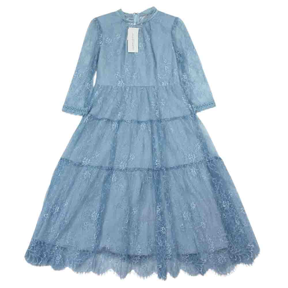 JILLSTUART ジルスチュアート 108-8240004  ラッセルレース ワンピース ブルー系【極上美品】【中古】