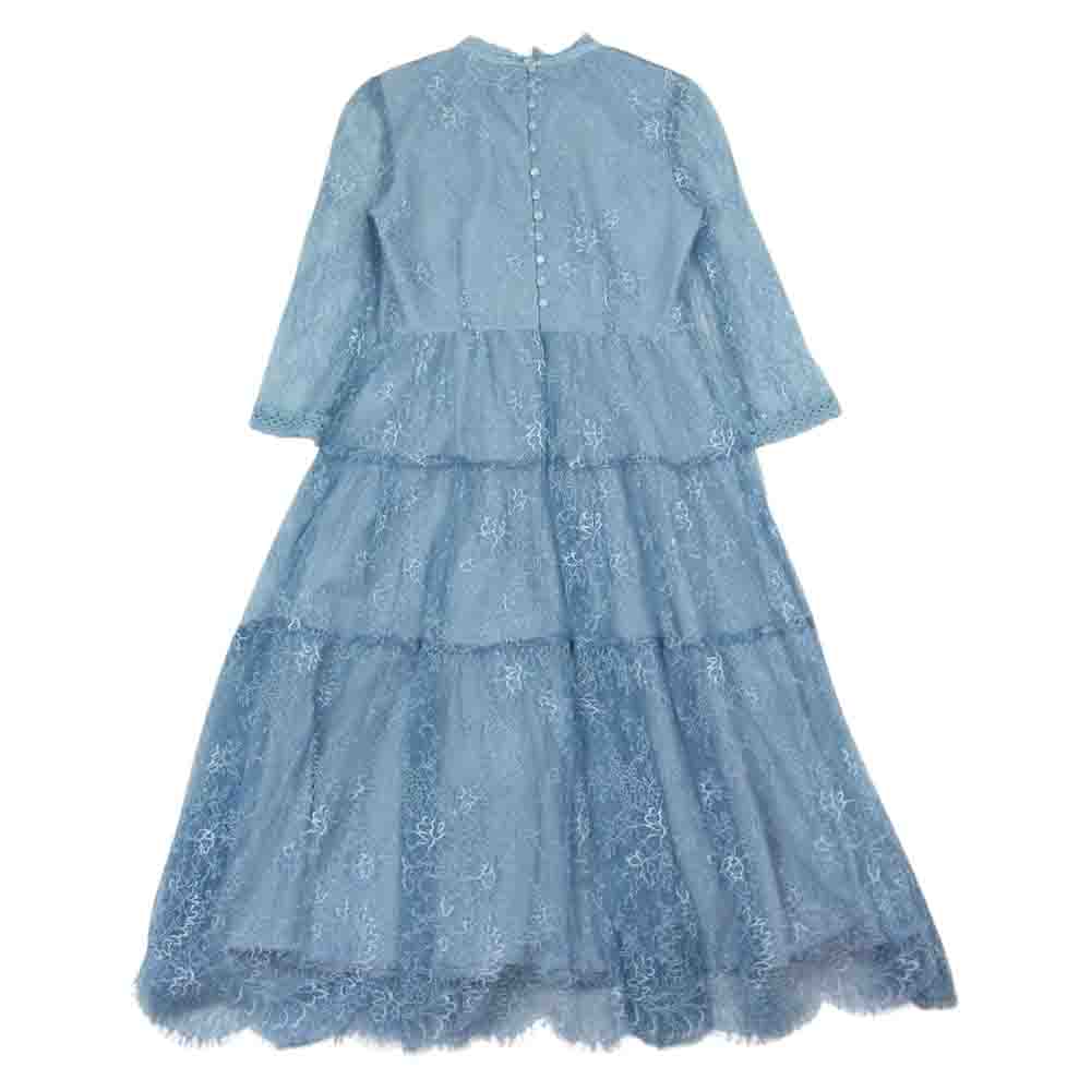 JILLSTUART ジルスチュアート 108-8240004  ラッセルレース ワンピース ブルー系【極上美品】【中古】