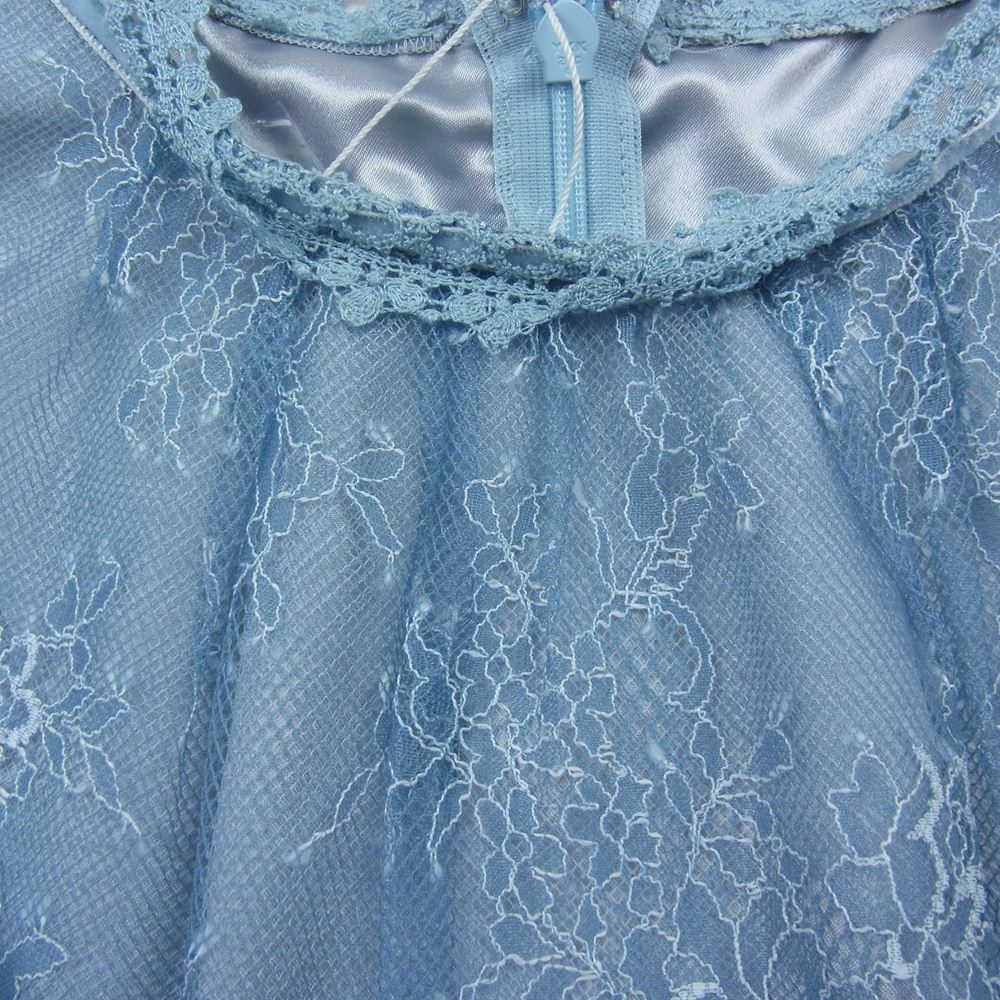JILLSTUART ジルスチュアート 108-8240004  ラッセルレース ワンピース ブルー系【極上美品】【中古】