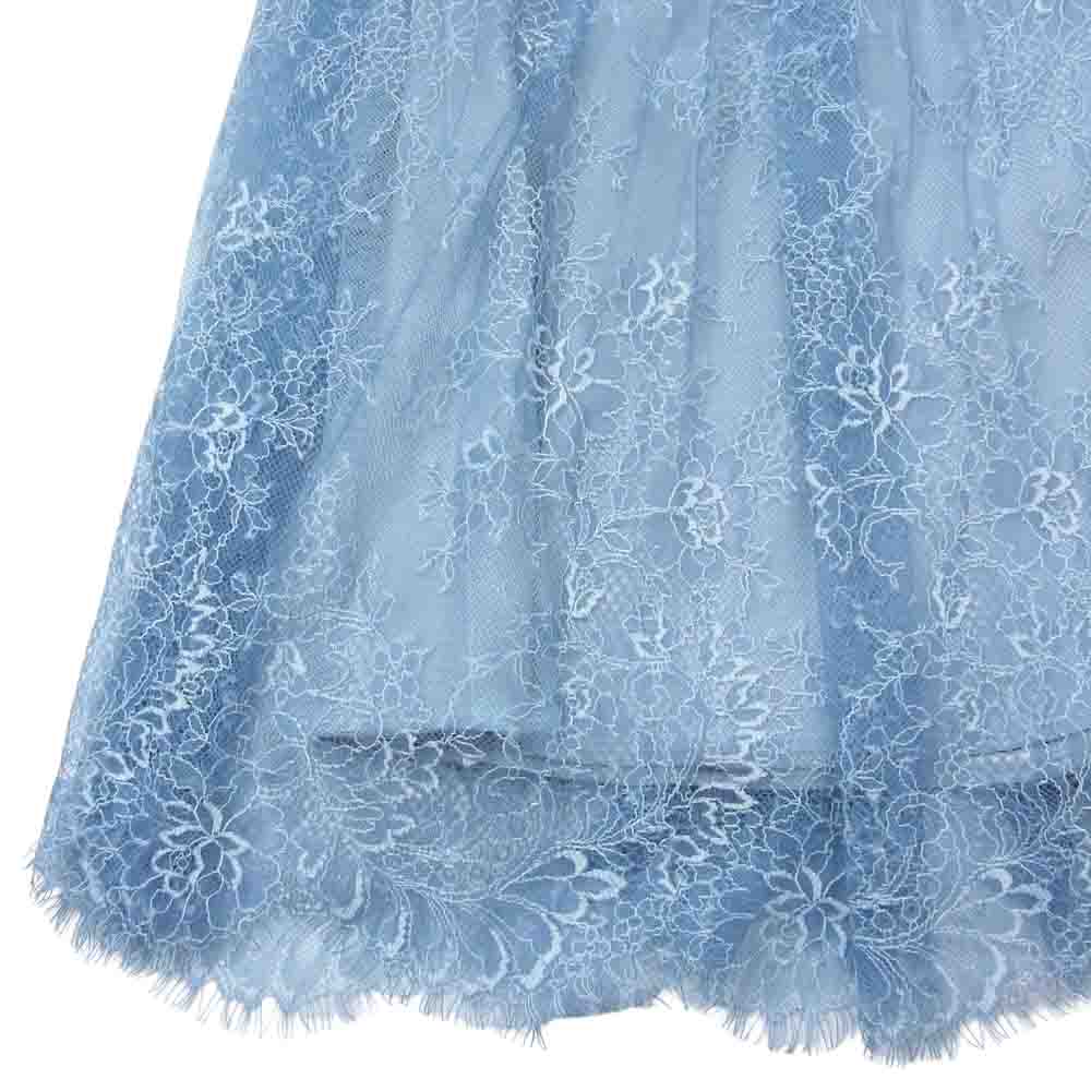JILLSTUART ジルスチュアート 108-8240004  ラッセルレース ワンピース ブルー系【極上美品】【中古】