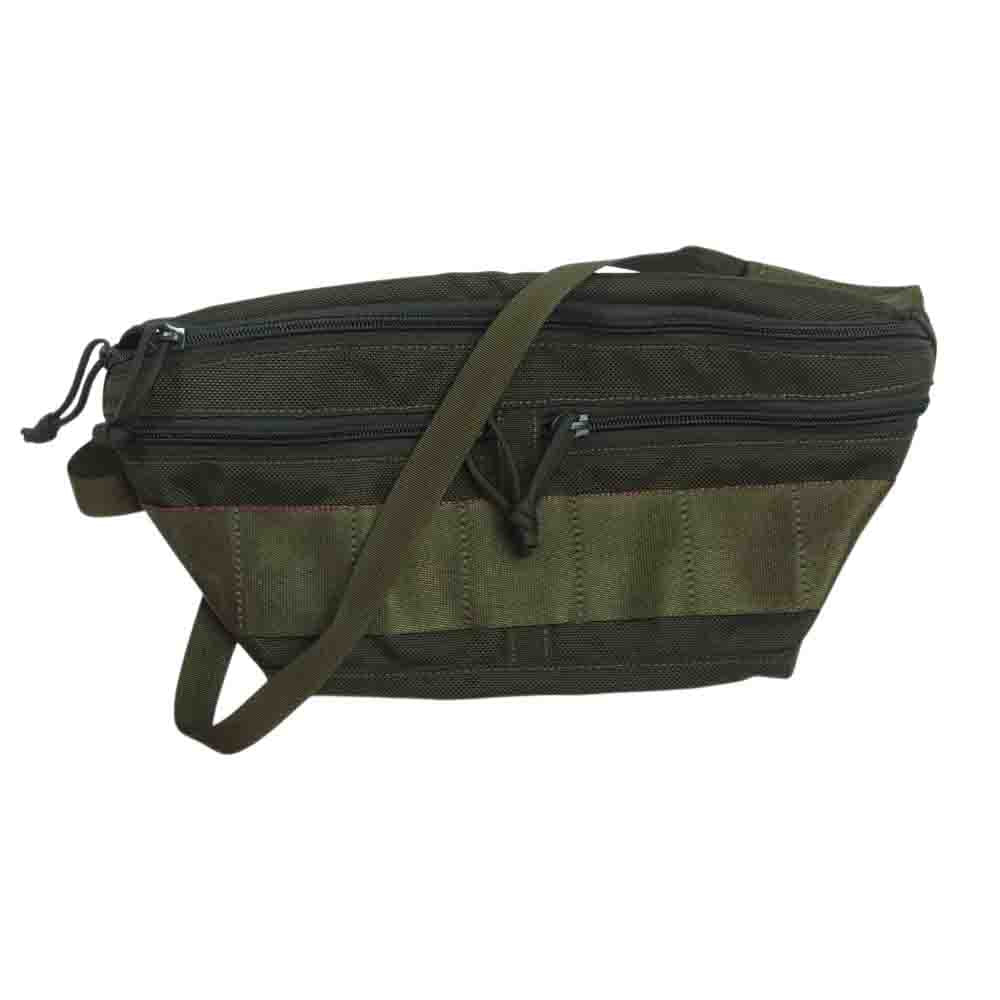 BRIEFING ブリーフィング BRM183209  FACE ウエスト バリスティック ナイロン ボディバッグ カーキ系【美品】【中古】
