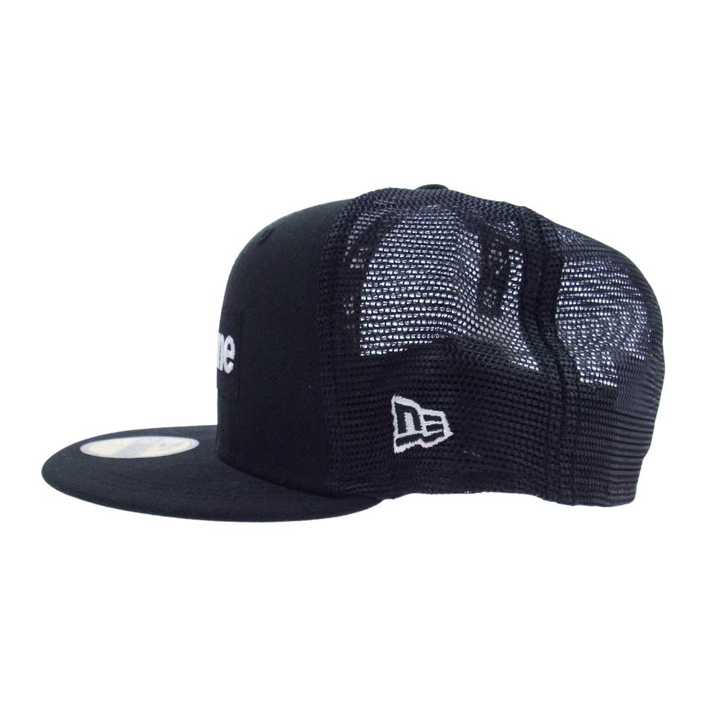 Supreme シュプリーム 22SS  × New Era Box Logo Mesh CAP ニューエラ ボックスロゴ メッシュ キャップ  ブラック系 59.6cm【美品】【中古】
