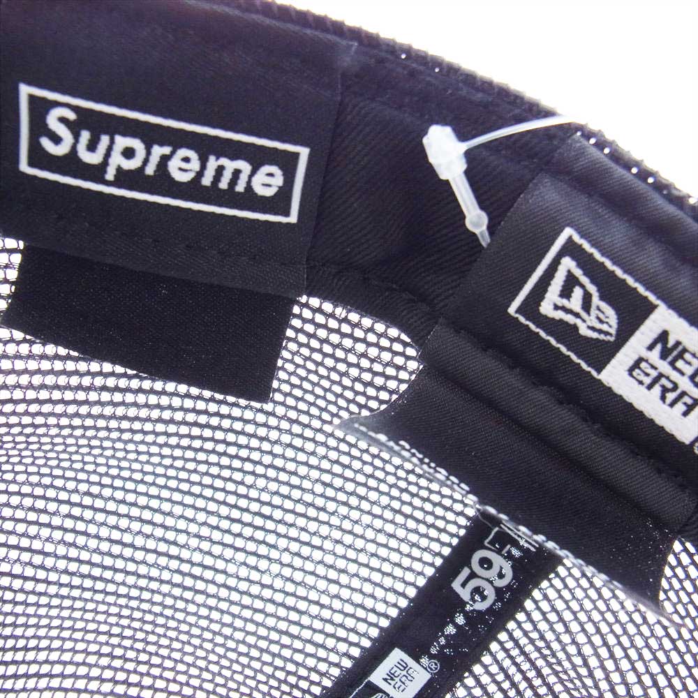 Supreme シュプリーム 22SS  × New Era Box Logo Mesh CAP ニューエラ ボックスロゴ メッシュ キャップ  ブラック系 59.6cm【美品】【中古】