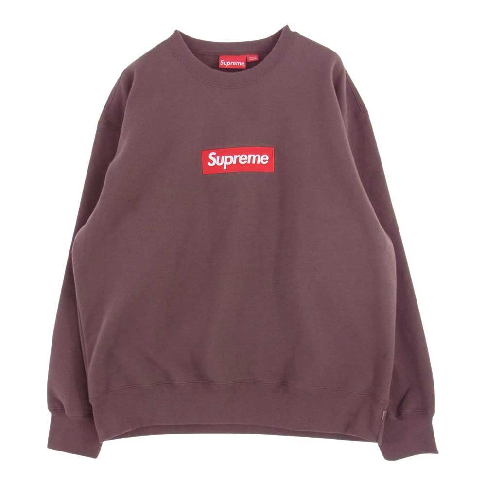 Supreme シュプリーム 22AW Box Logo Crewneck Brown ボックス ロゴ クルーネック スウェット ブラウン系 L【中古】