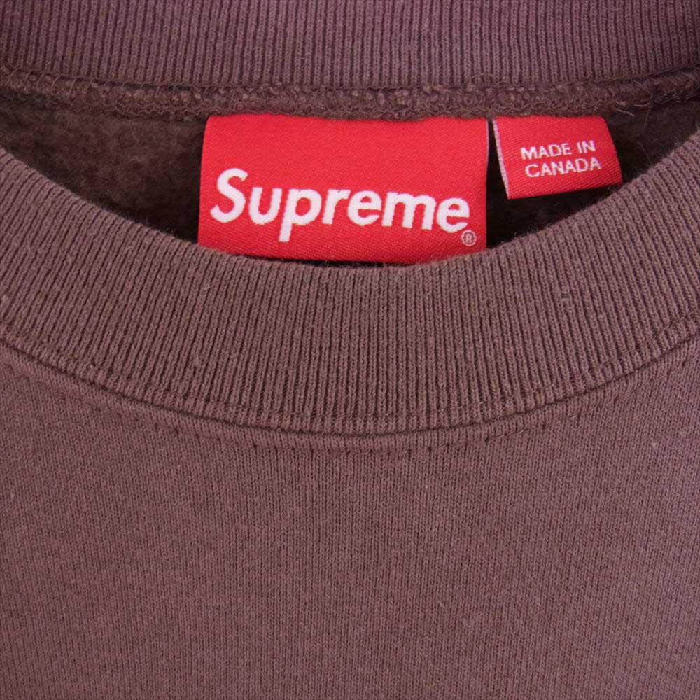 Supreme シュプリーム 22AW Box Logo Crewneck Brown ボックス ロゴ クルーネック スウェット ブラウン系 L【中古】