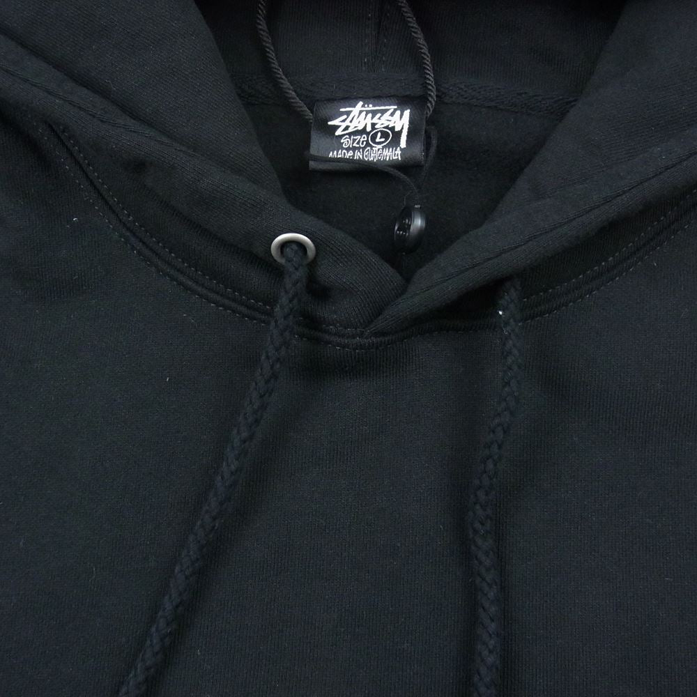 STUSSY ステューシー 1924649 BASIC STUSSY HOOD ベーシック ストックロゴ プルオーバー スウェット パーカー  ブラック系 L【極上美品】【中古】