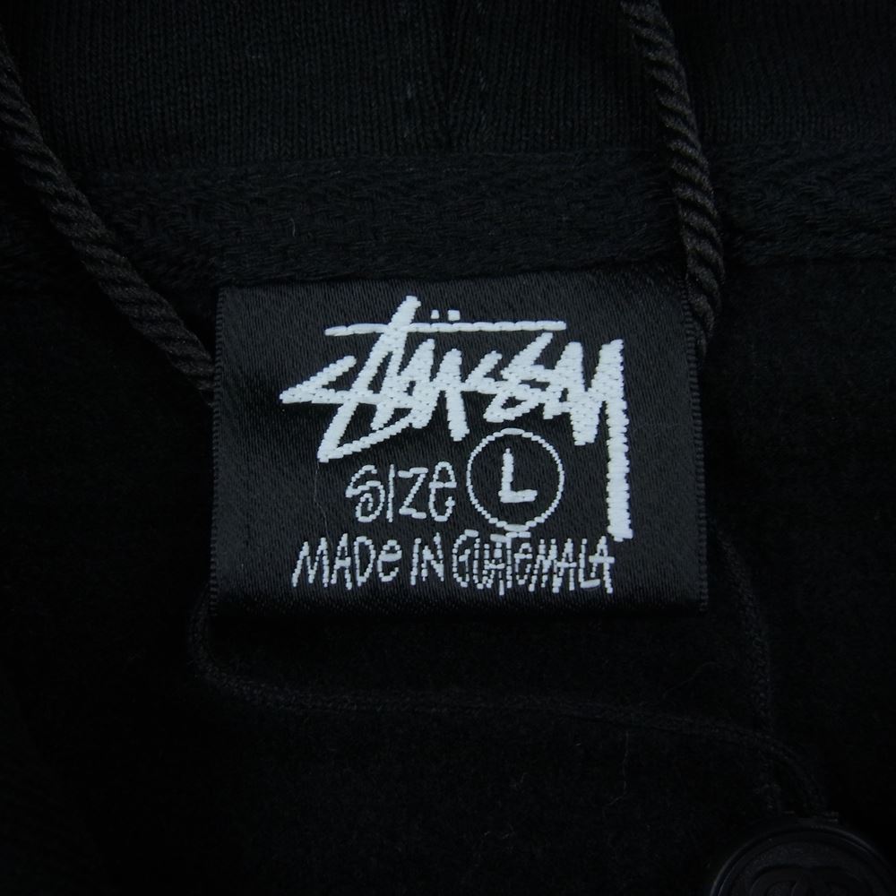 STUSSY ステューシー 1924649 BASIC STUSSY HOOD ベーシック ストックロゴ プルオーバー スウェット パーカー  ブラック系 L【極上美品】【中古】