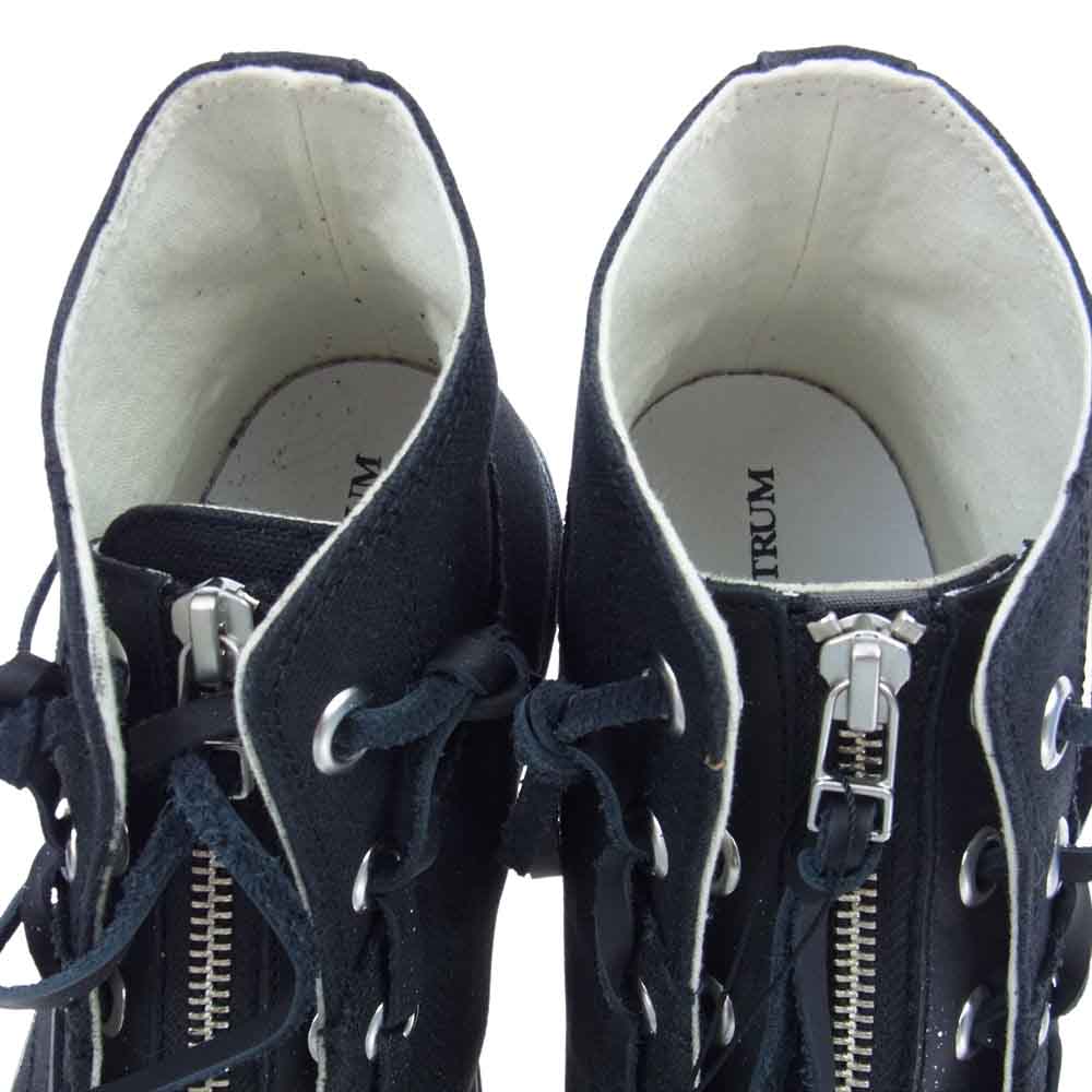 STRUM ストラム  STB007-01 BLACK REVOLT 2 レザージップタン ハイカット スニーカー ブラック系 27.0cm【新古品】【未使用】【中古】