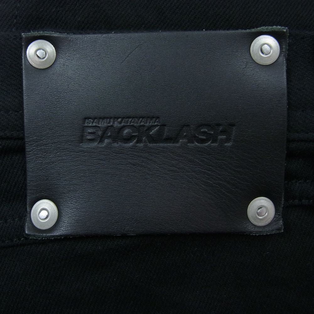 ISAMUKATAYAMA BACKLASH イサムカタヤマバックラッシュ 46388 ISAMU KATAYAMA イサムカタヤマ SHIN KURO ストレッチデニム 京都クロ染め スーパースキニー パンツ ブラック系 M【極上美品】【中古】