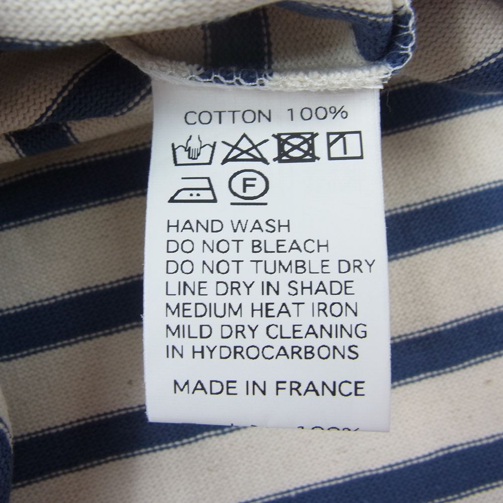 ORCIVAL オーシバル ボートネック コットンロードシャツ ホワイト系 ブルー系 6【極上美品】【中古】