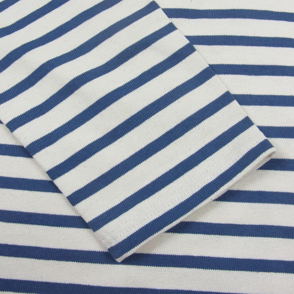 ORCIVAL オーシバル ボートネック コットンロードシャツ ホワイト系 ブルー系 6【極上美品】【中古】