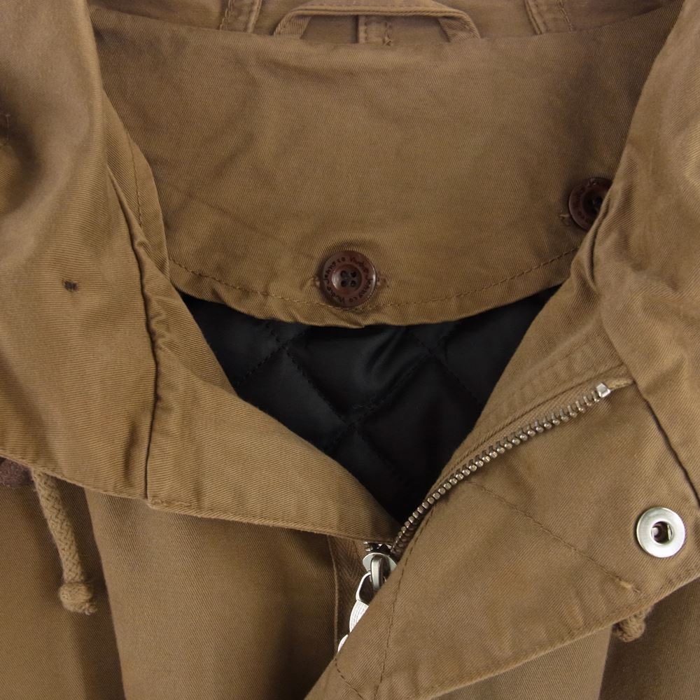 Nudie Jeans ヌーディージーンズ キルティングライナー ジップアップ モッズコート ブラウン系 S【中古】