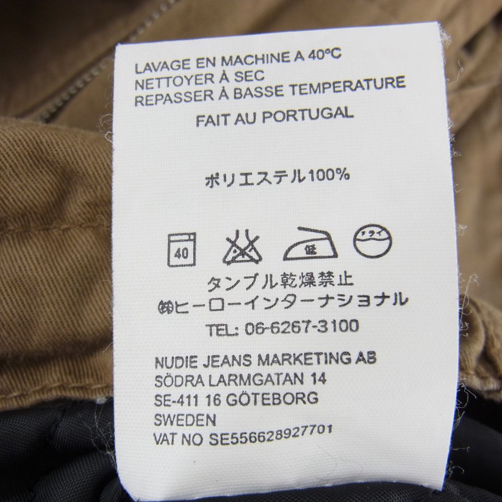 Nudie Jeans ヌーディージーンズ キルティングライナー ジップアップ モッズコート ブラウン系 S【中古】