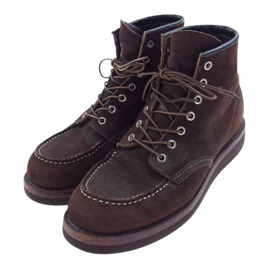 RED WING レッドウィング 8878 羽根タグ CLASSIC MOC TOE JAVA MULESKINER ROUGHOUT クラシック モック トゥ ラフアウト スエード ワーク ブーツ ブラウン系 26.5cm【中古】