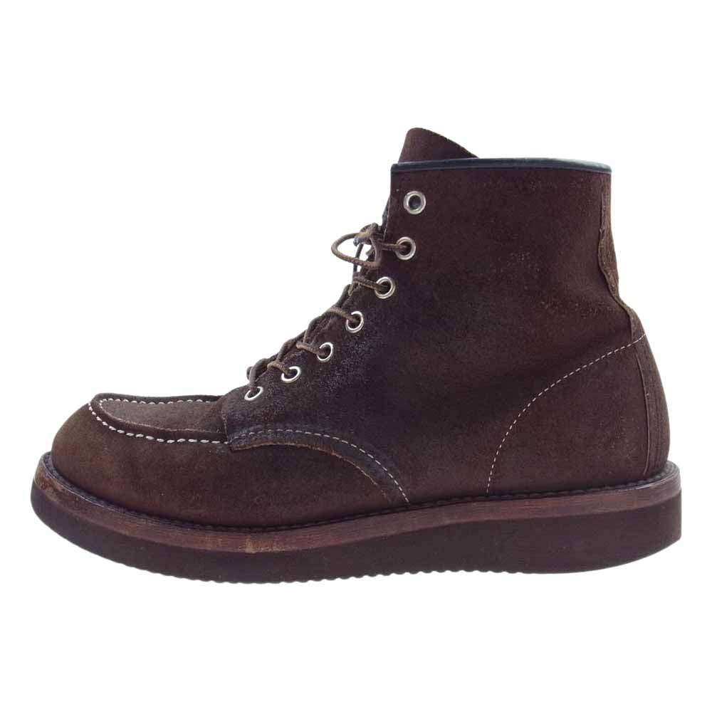 RED WING レッドウィング 8878 羽根タグ CLASSIC MOC TOE JAVA MULESKINER ROUGHOUT クラシック モック トゥ ラフアウト スエード ワーク ブーツ ブラウン系 26.5cm【中古】