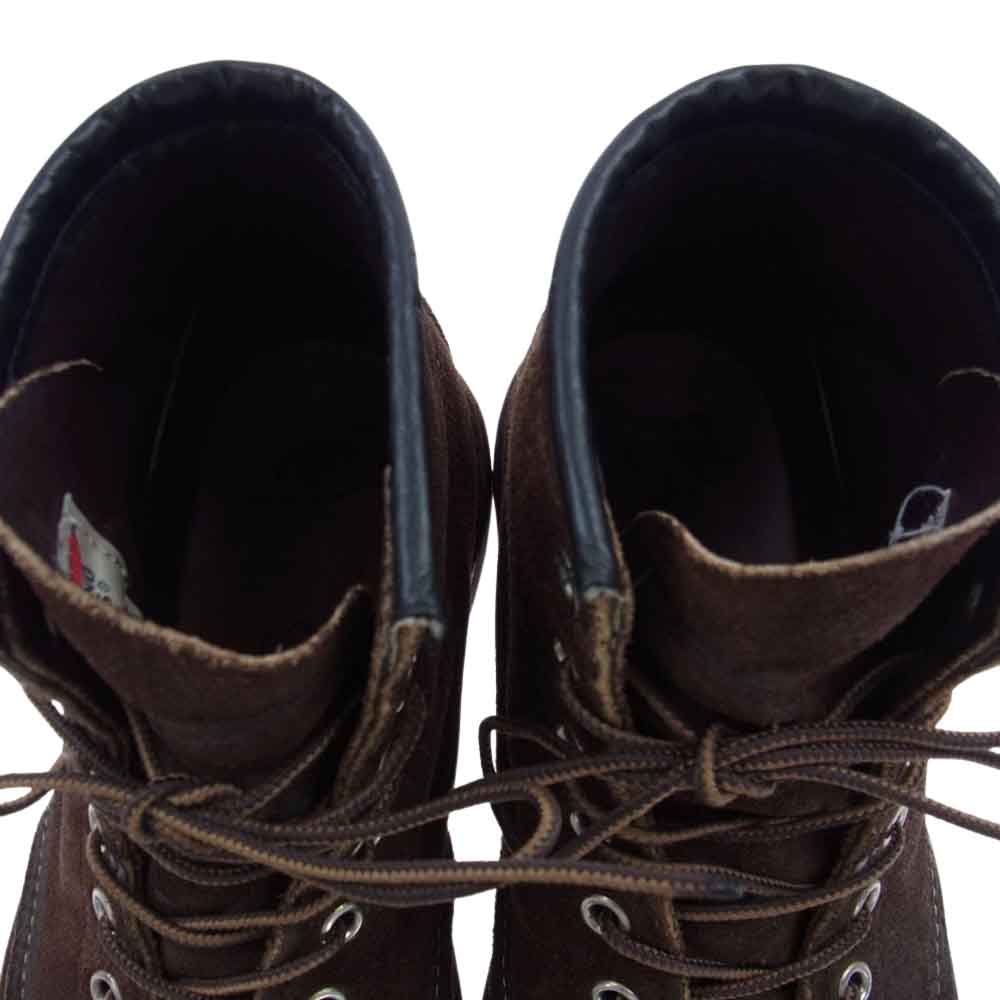RED WING レッドウィング 8878 羽根タグ CLASSIC MOC TOE JAVA MULESKINER ROUGHOUT クラシック モック トゥ ラフアウト スエード ワーク ブーツ ブラウン系 26.5cm【中古】