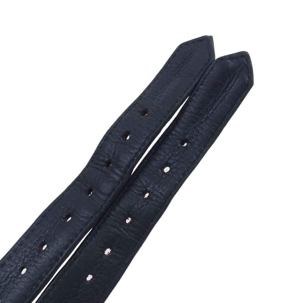 CHROME HEARTS クロムハーツ（原本無） R&R ロックンロール ガンスリンガー ダブル レザー ブレスレット ブラック系【中古】