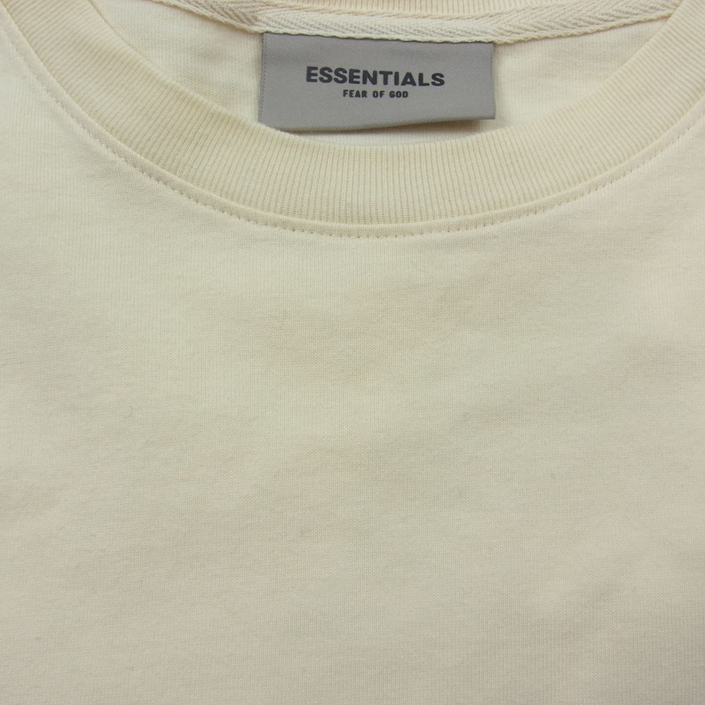 フィアオブゴッド ESSENTIALS エッセンシャルズ BACK LOGO TEE バック ロゴ 半袖 Tシャツ オフホワイト系 S【美品】【中古】