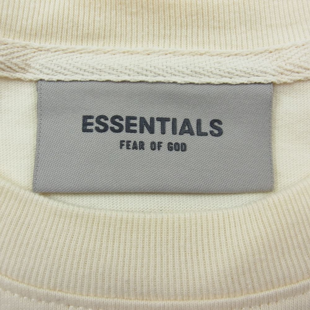 フィアオブゴッド ESSENTIALS エッセンシャルズ BACK LOGO TEE バック ロゴ 半袖 Tシャツ オフホワイト系 S【美品】【中古】