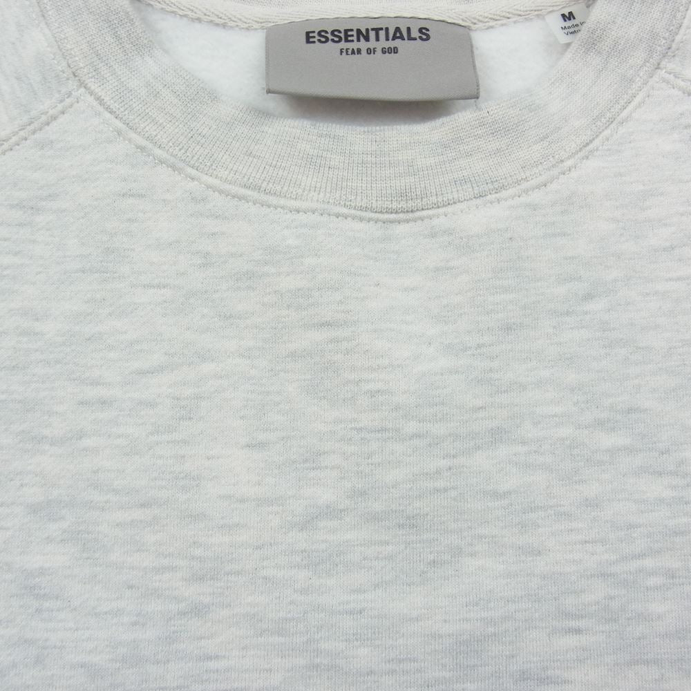 フィアオブゴッド ESSENTIALS エッセンシャルズ BACK LOGO CREW SWEAT SHIRTS バック ロゴ クルー ネック スウェット  グレー グレー系 M【美品】【中古】