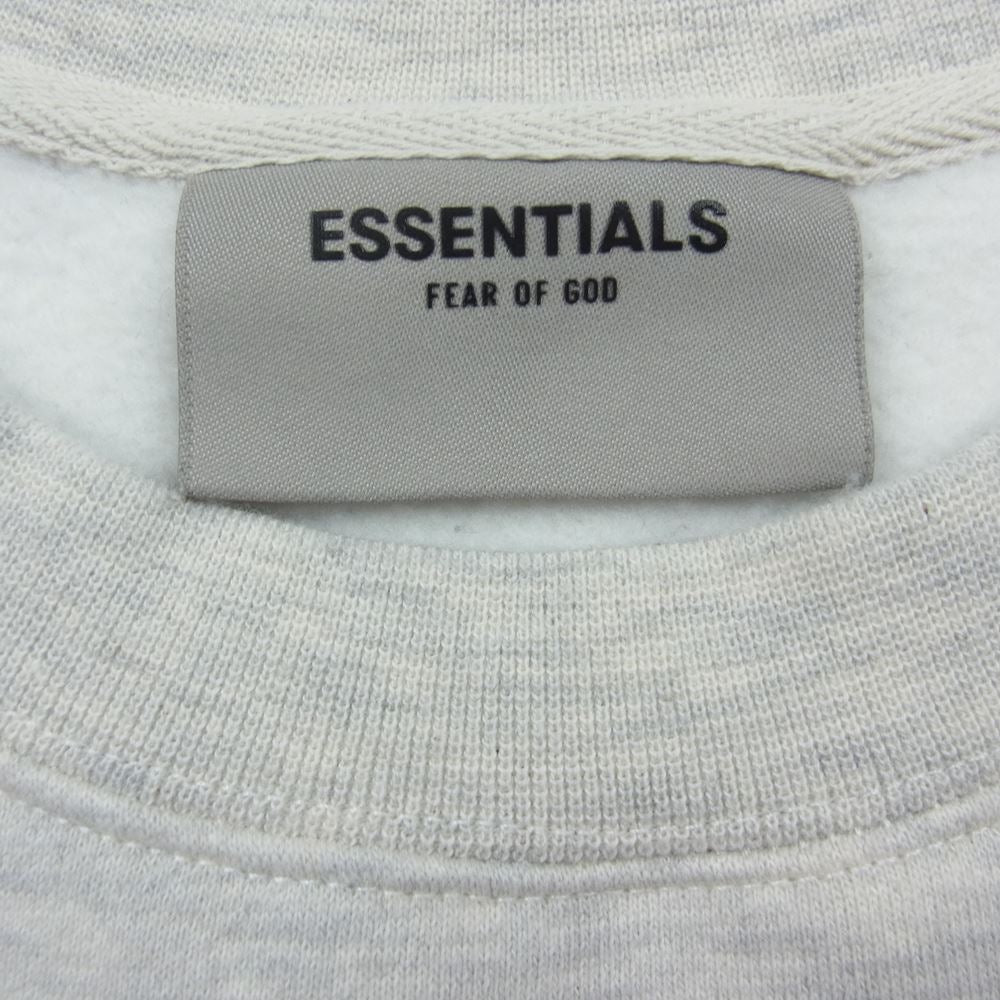 フィアオブゴッド ESSENTIALS エッセンシャルズ BACK LOGO CREW SWEAT SHIRTS バック ロゴ クルー ネック スウェット  グレー グレー系 M【美品】【中古】