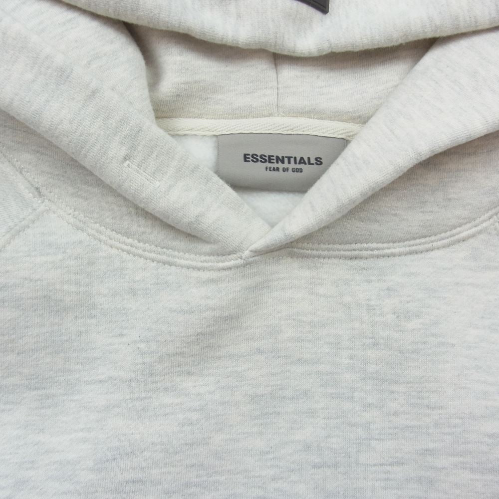 フィアオブゴッド ESSENTIALS エッセンシャルズ BACK LOGO HOODIE バック ロゴ フーディ パーカー グレー系 M【美品】【中古】