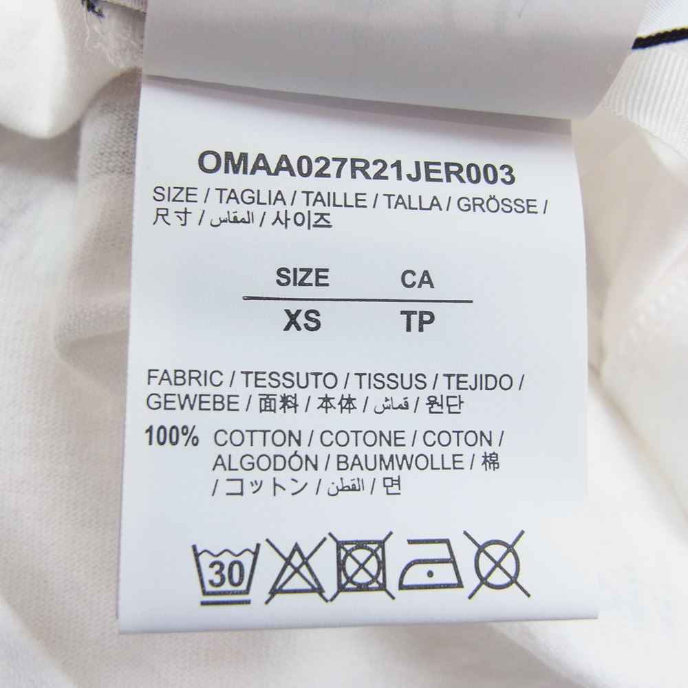 OFF-WHITE オフホワイト OMAA027R21JER003 MARKER S/S SLIM TEE マーカー スリム ロゴ プリント 半袖 Tシャツ オフホワイト系 XS【中古】