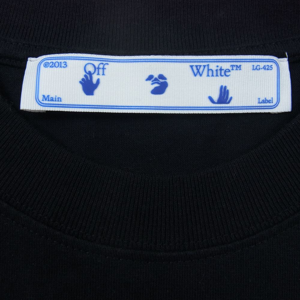 OFF-WHITE オフホワイト OMAA027R21JER003 MARKER S/S SLIM TEE マーカー スリム ロゴ プリント 半袖 Tシャツ ブラック ブラック系 XS【中古】
