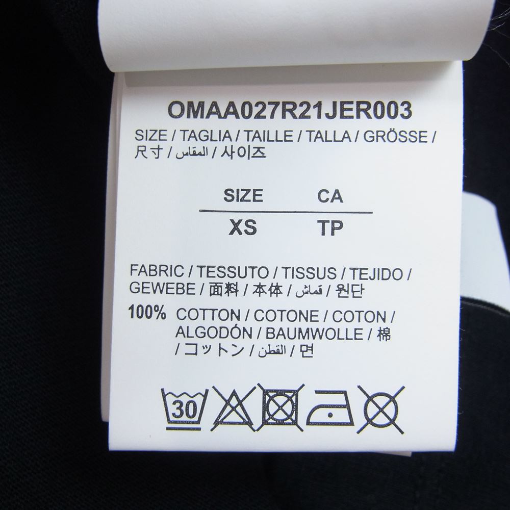 OFF-WHITE オフホワイト OMAA027R21JER003 MARKER S/S SLIM TEE マーカー スリム ロゴ プリント 半袖 Tシャツ ブラック ブラック系 XS【中古】
