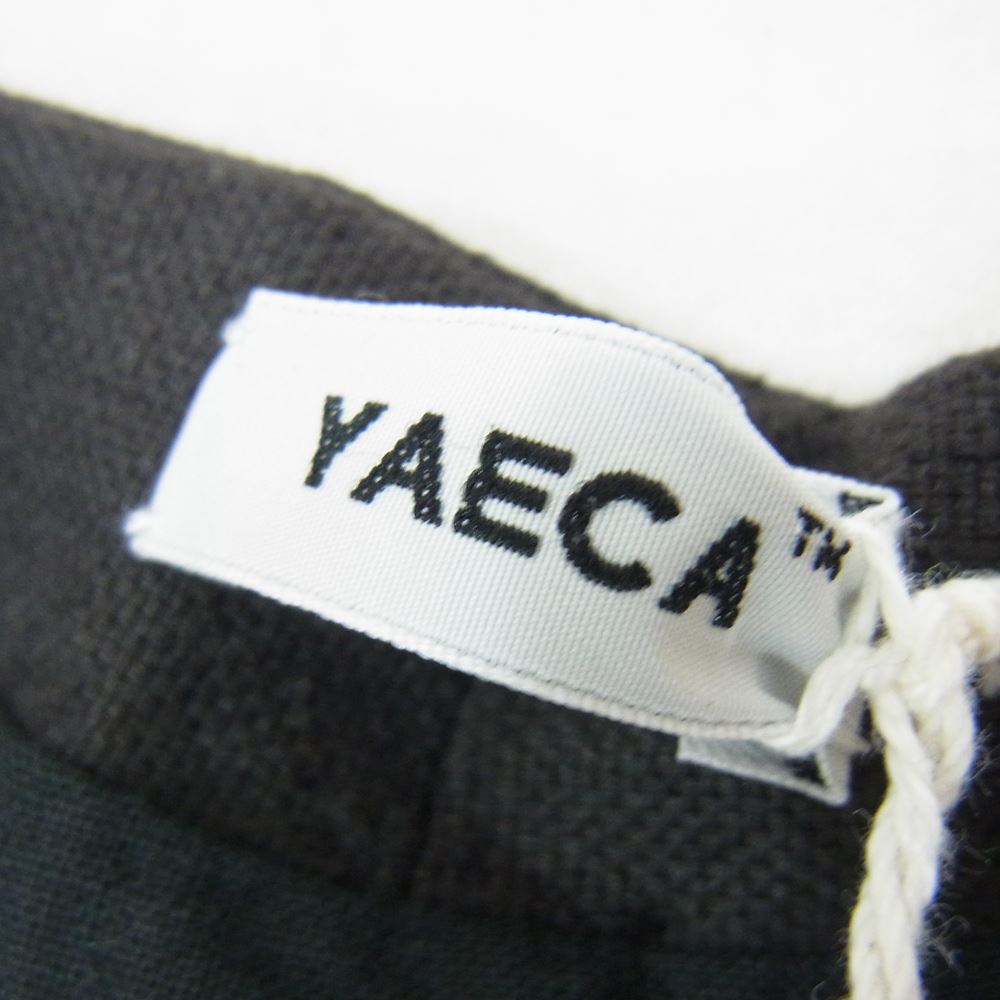 YAECA ヤエカ 048 コットン ノーカラー コート LOGWOOD チャコールブラック M【美品】【中古】