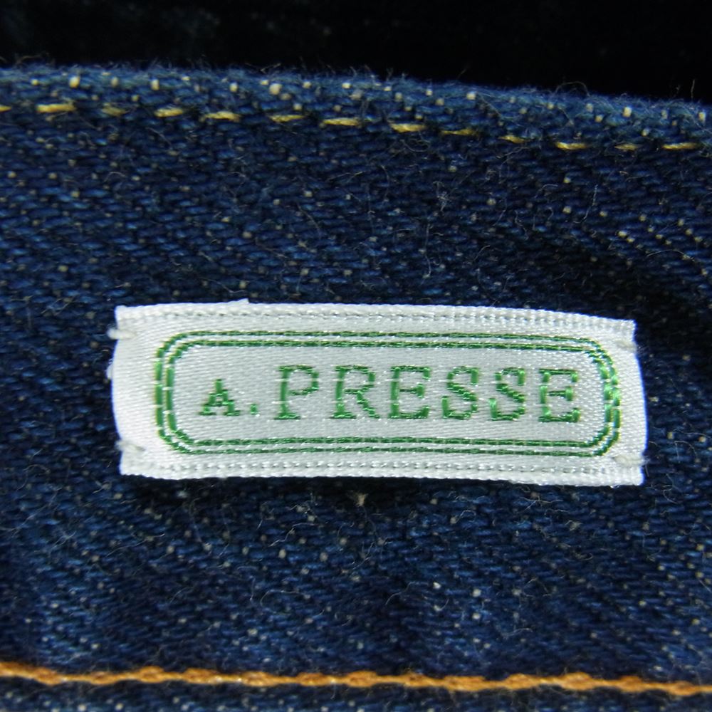 アプレッセ 22AAP-04-10H Washed Denim Pants ウォッシュド デニム パンツ インディゴブルー系 30・27【美品】【中古】