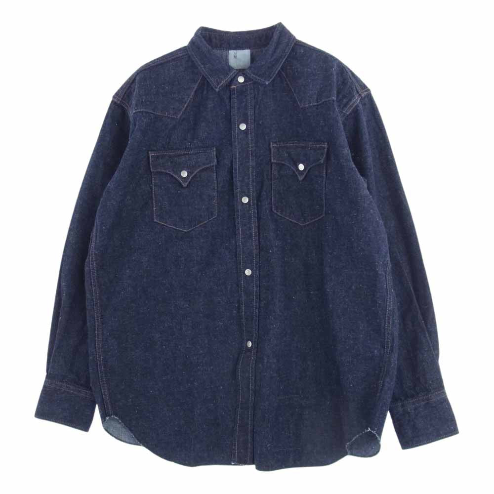 ニューマニュアル SH-YY-0001 #005 LV デニム ウエスタンシャツ インディゴブルー系 16.5【極上美品】【中古】