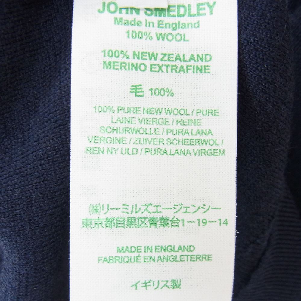 JOHN SMEDLEY ジョンスメドレー KS22FJS01 × KAPTAIN SUNSHINE キャプテンサンシャイン 1980 Double V Pullover ダブル Vネック プルオーバー スウェット ネイビー系 M【新古品】【未使用】【中古】