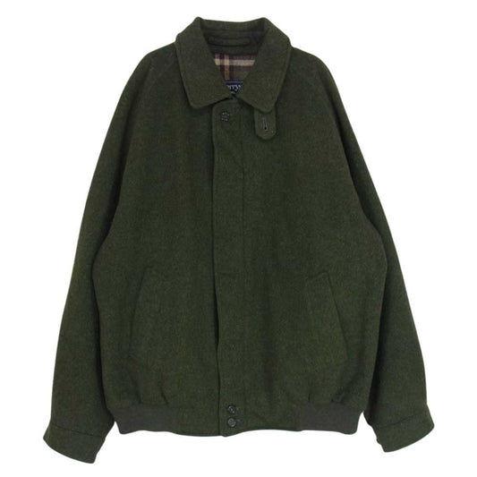 BURBERRY バーバリー 小文字 Burberrys タグ バーバリーズ ウール ロ―デン ハリントン ジャケット グリーン系 サイズ表記無【中古】