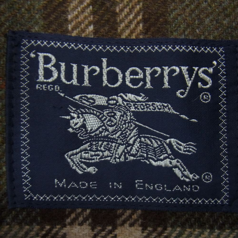 BURBERRY バーバリー 小文字 Burberrys タグ バーバリーズ ウール ロ―デン ハリントン ジャケット グリーン系 サイズ表記無【中古】