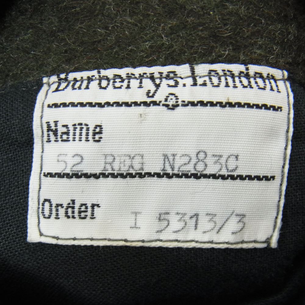 BURBERRY バーバリー 小文字 Burberrys タグ バーバリーズ ウール ロ―デン ハリントン ジャケット グリーン系 サイズ表記無【中古】