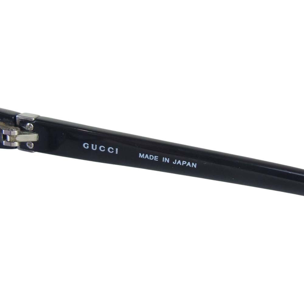 GUCCI グッチ GG 9101J シェリーライン GGロゴ ウェリントン 眼鏡 サングラス アイウェア ブラック系 54□14-135【中古】