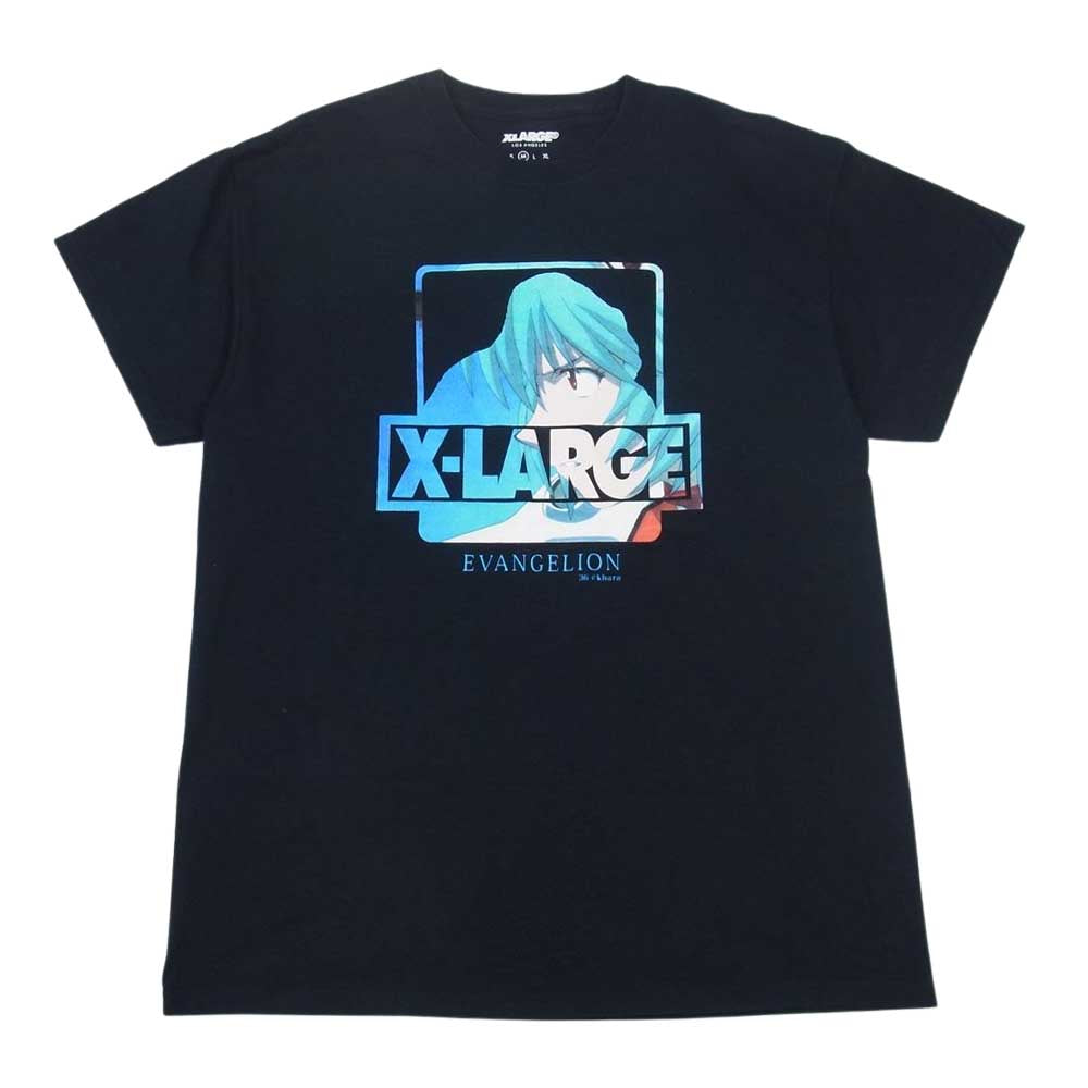 エクストララージ EVANGELION エヴァンゲリオン 綾波 レイ プリント 半袖 Tシャツ ブラック系 M【中古】